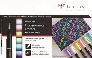 Tombow - Fudenosuke Pastel | sada 6 kusů Tombow