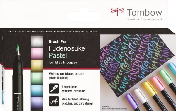 Tombow - Fudenosuke Pastel | sada 6 kusů Tombow