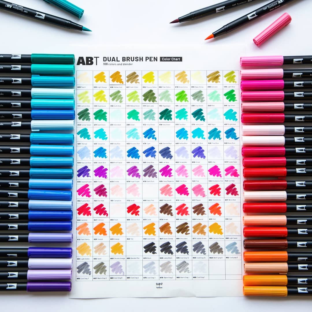 Tombow – Oboustranný štětcový fix ABT Dual Brush Pen Tombow