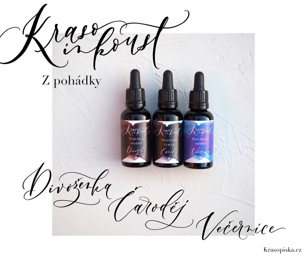 Krasoinkoust – Havaj, růžový, 30 ml | na kaligrafii i akvarel Krasopiska