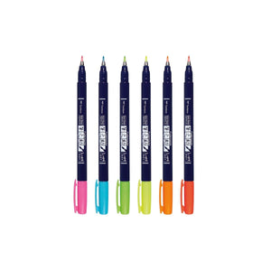 Tombow - Fudenosuke – NEON | sada 6 kusů Tombow